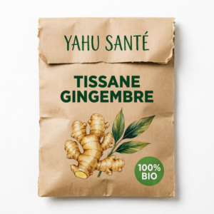Tisane Gingembre Bio sur sachet kraft YAHU SANTÉ