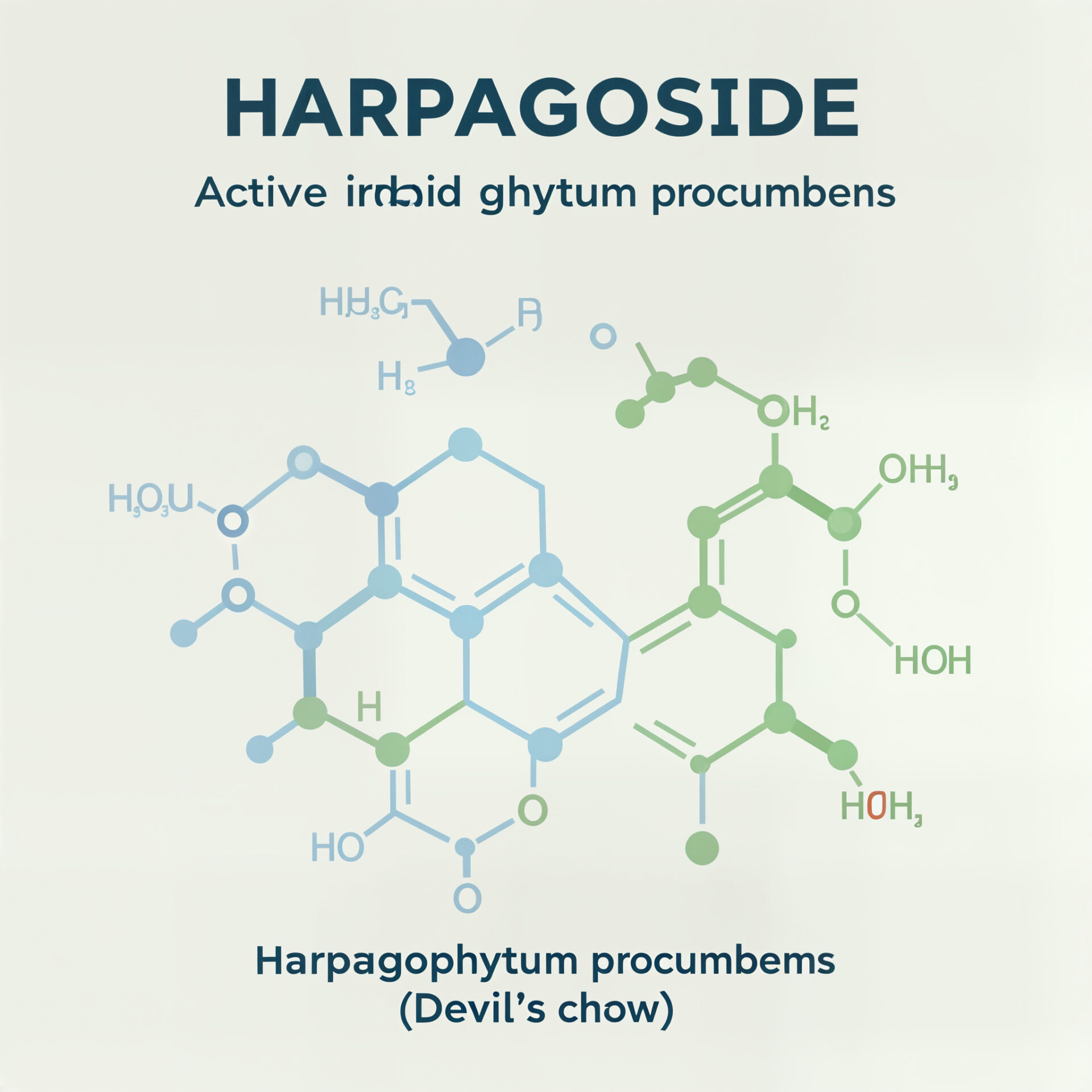 Structure moléculaire de l'harpagoside, principe actif de la griffe du diable